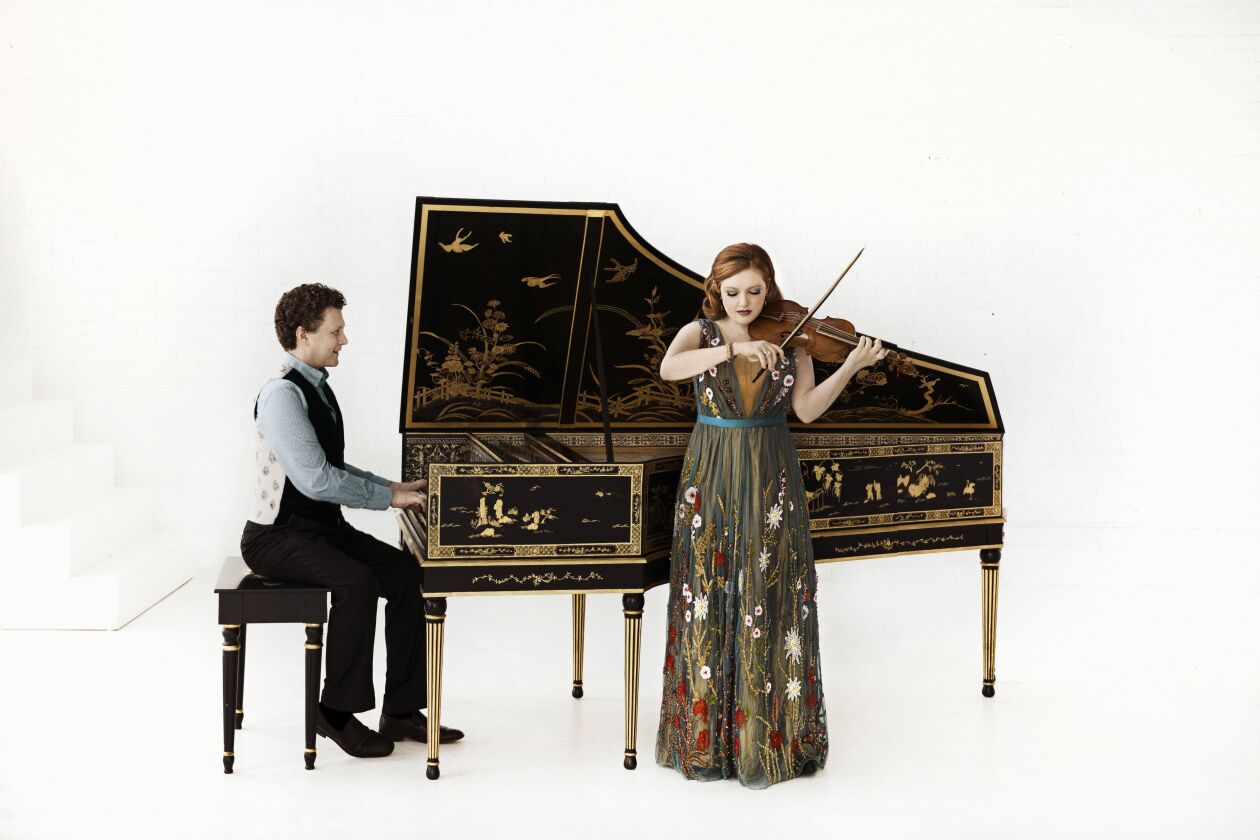 Violinist Rachel Barton Pine and harpsichordist Jory Vinikour. | Lisa-Marie Mazzucco Photo